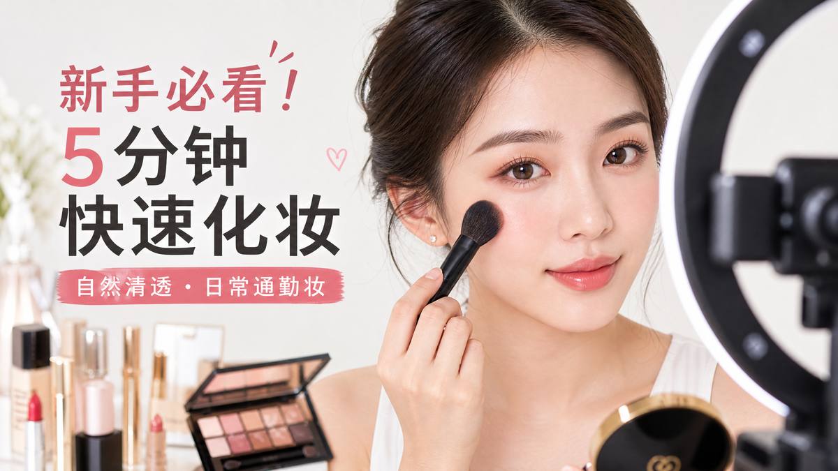 小马拉大车美妆视频-5分钟快速化妆视频教程